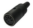 DIN Circular Connector, , 5 Poles, Socket, Cable Mount